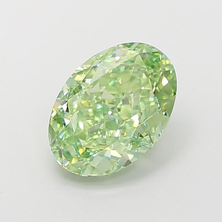 2.71 Ct. Fancy Vivid  Green Oval Lab Grown Diamond