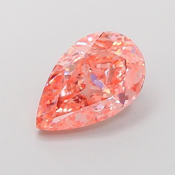 2.12 Ct. Fancy Intense Orangy Pink Pear Lab Grown Diamond