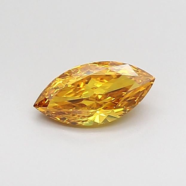 0.52 Ct. Fancy Vivid Orangy Yellow Marquise Lab Grown Diamond