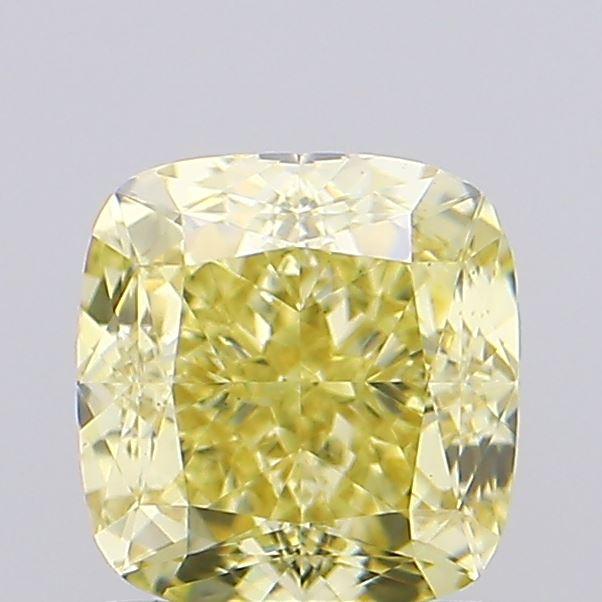 1.07 Ct. Fancy Intense Yellow Cushion Lab Grown Diamond