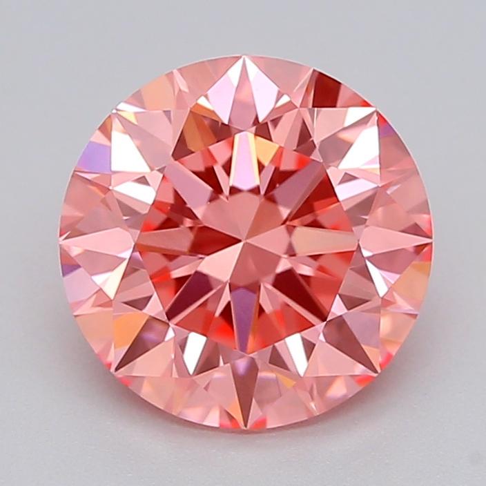 1.52 Ct. Fancy Vivid  Pink Round Lab Grown Diamond