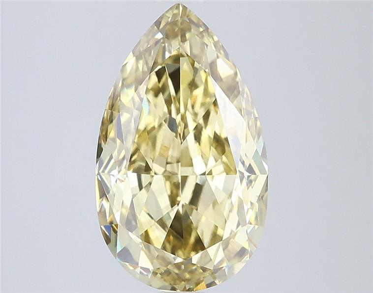 4.05 Ct. Fancy Intense Yellow Pear Lab Grown Diamond