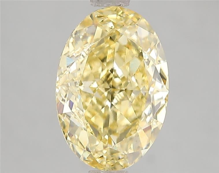 3.09 Ct. Fancy Intense Yellow Oval Lab Grown Diamond