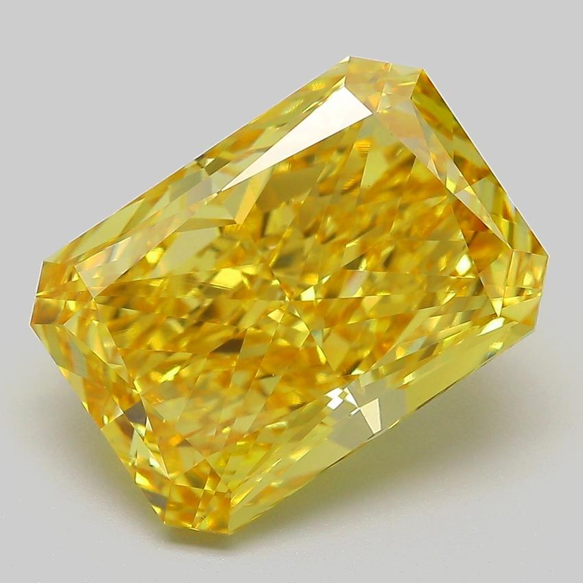 8.10 Ct. Fancy Vivid  Yellow Radiant Lab Grown Diamond