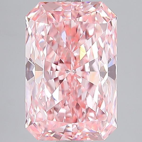 3.97 Ct. Fancy Vivid Pink Radiant Lab Grown Diamond
