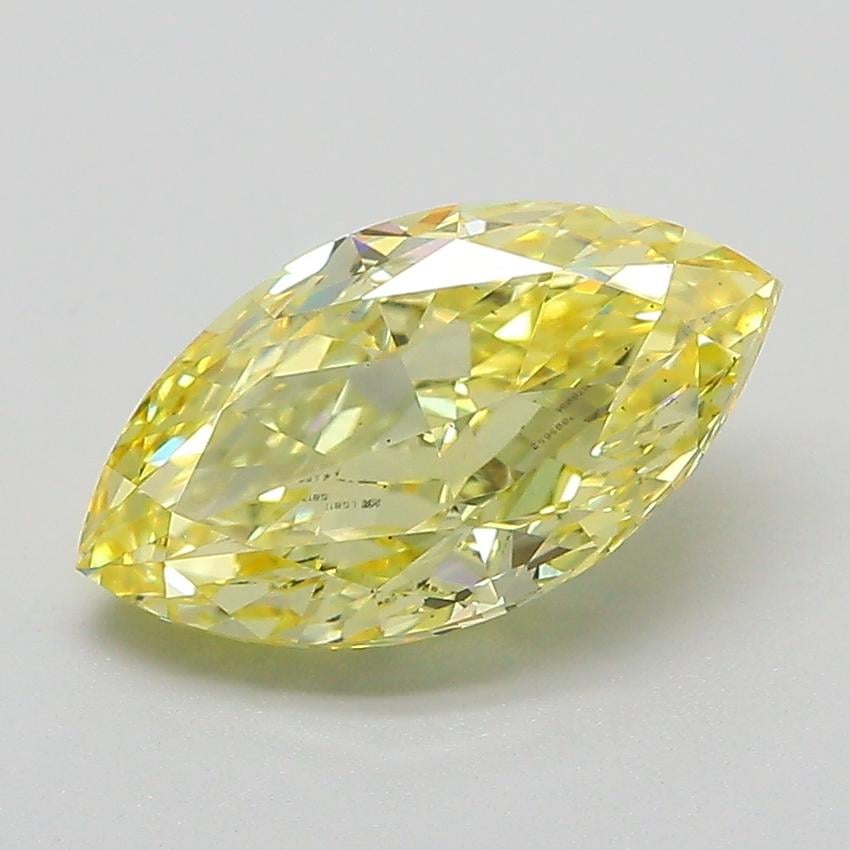 2.42 Ct. Fancy Intense  Yellow Marquise Lab Grown Diamond