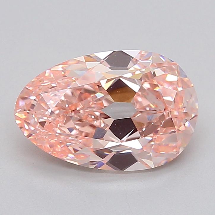 3.08 Ct. Fancy Vivid  Pink Pear Lab Grown Diamond