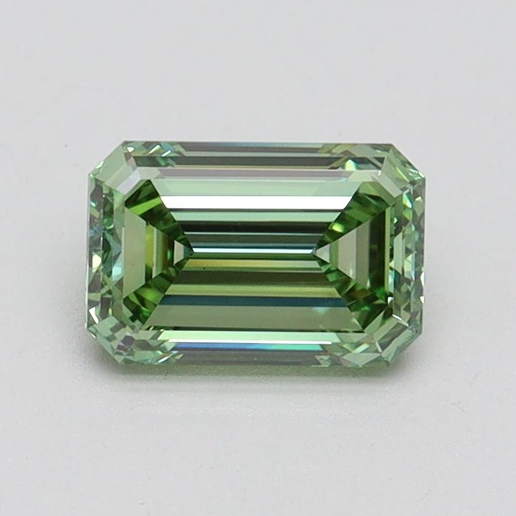 0.86 Ct. Fancy Vivid Green Emerald Lab Grown Diamond