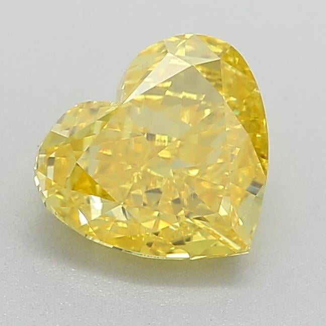 0.62 Ct. Fancy Vivid Yellow Heart Lab Grown Diamond