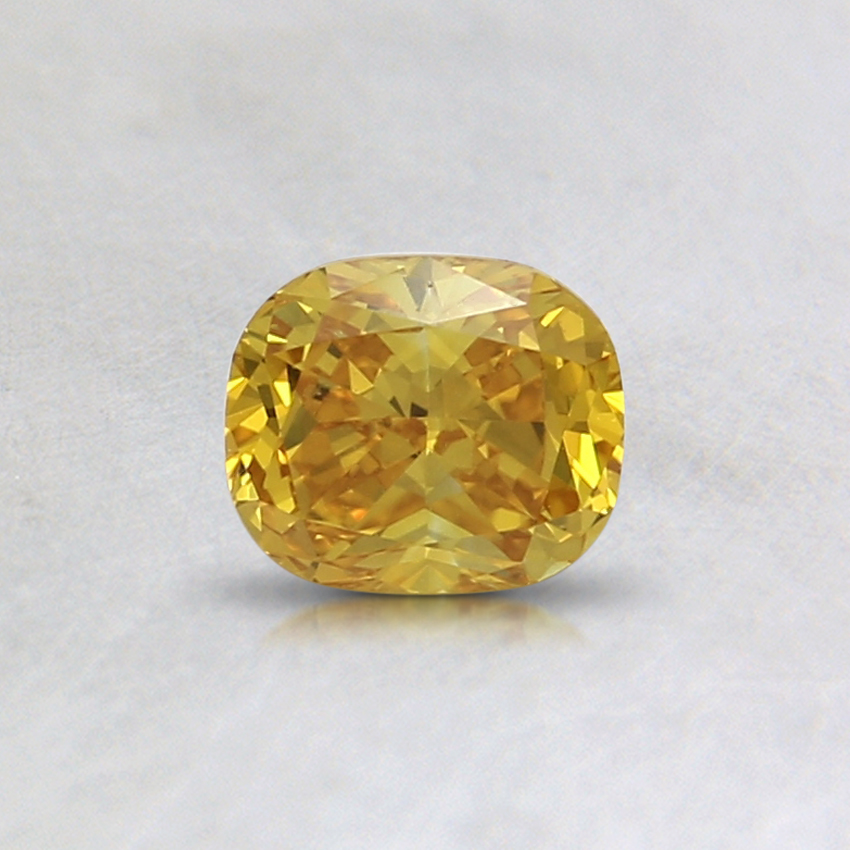 0.39 Ct. Fancy Vivid Orange-Yellow Cushion Lab Grown Diamond