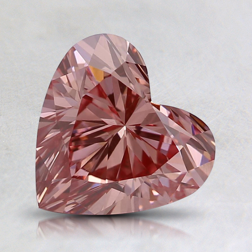 1.19 Ct. Fancy Intense Brownish Pink Heart Lab Grown Diamond