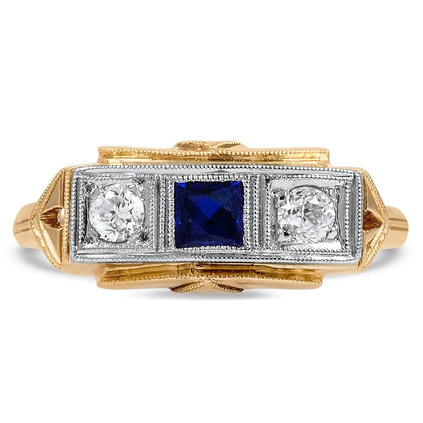Art Deco Sapphire Vintage Ring