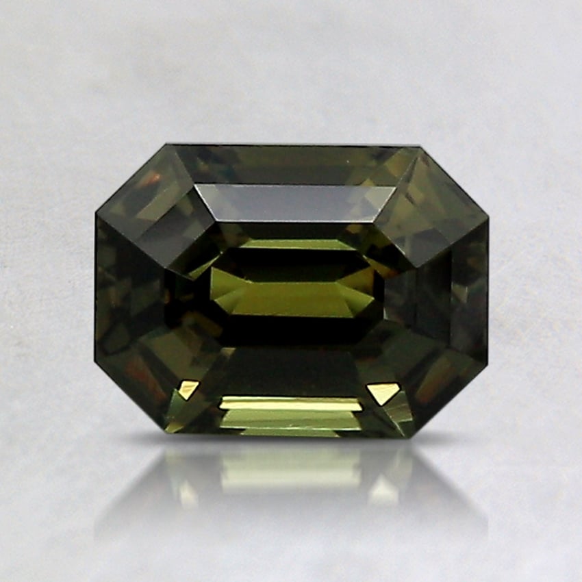 6.9x5.1mm Unheated Green Emerald Sapphire