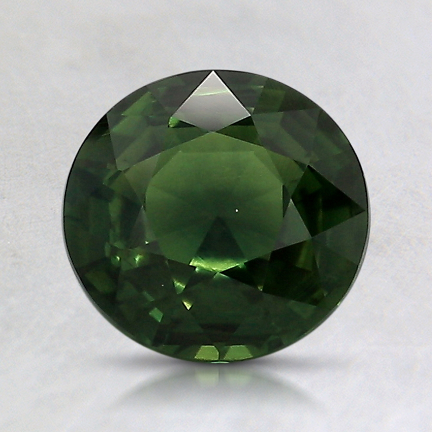 7.3mm Unheated Green Round Sapphire