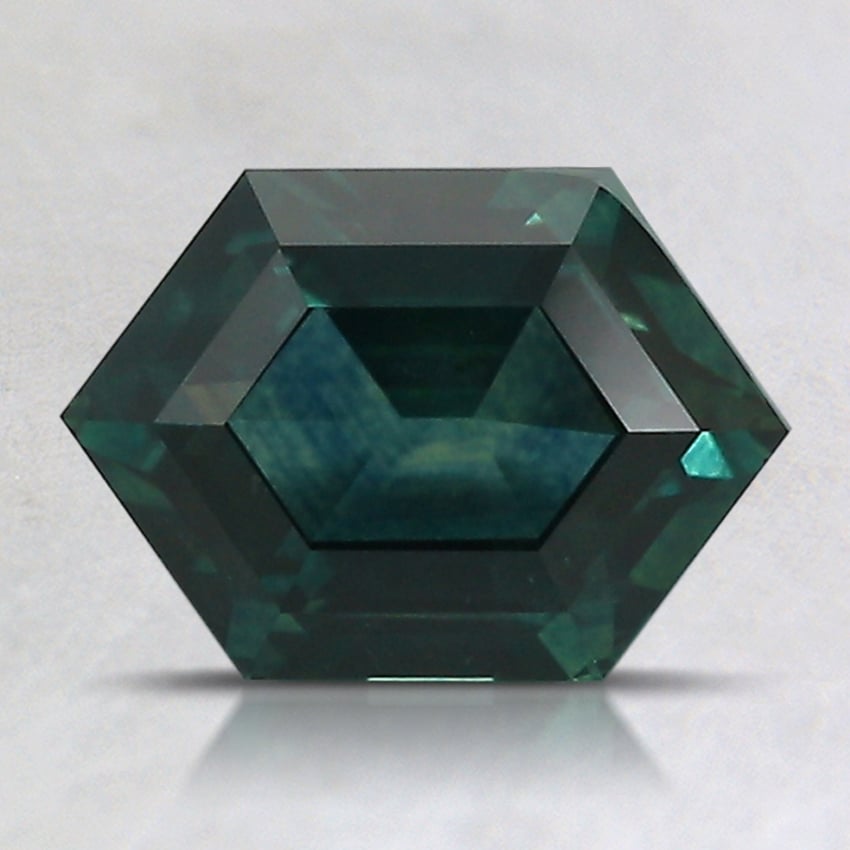 8.7x6.1mm Teal Hexagon Montana Sapphire