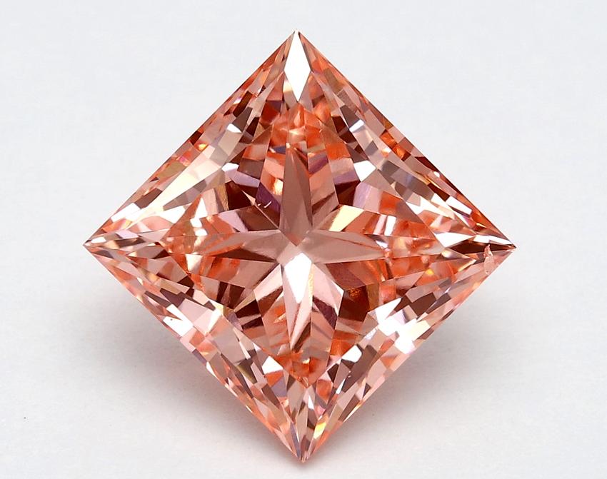 3.03 Ct. Fancy Vivid Pink Princess Lab Grown Diamond