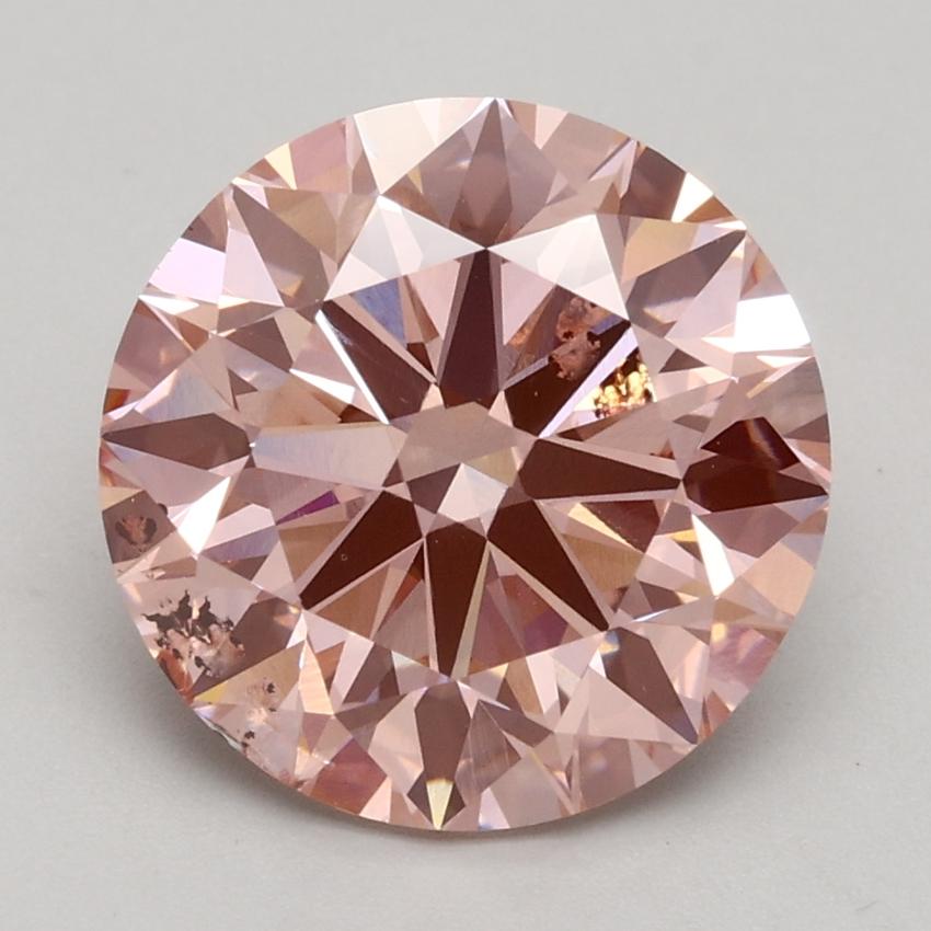 3.01 Ct. Fancy Intense Pink Round Lab Grown Diamond
