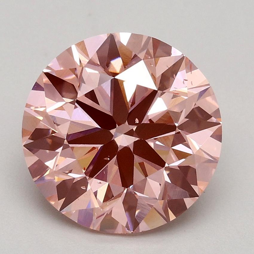 2.50 Ct. Fancy Intense Pink Round Lab Grown Diamond