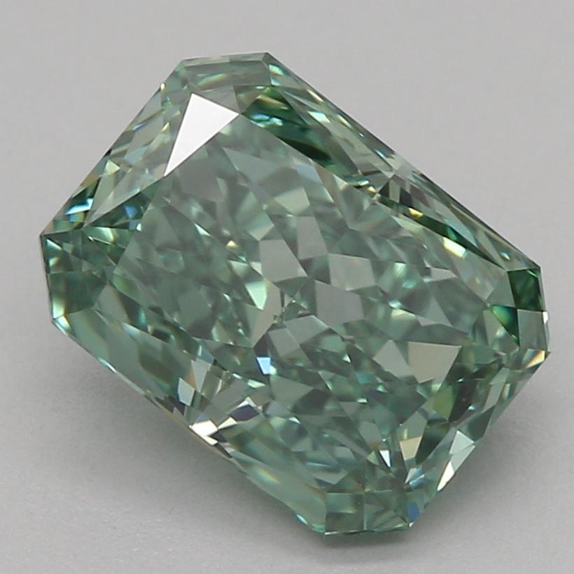 1.57 Ct. Fancy Vivid Green Radiant Lab Grown Diamond