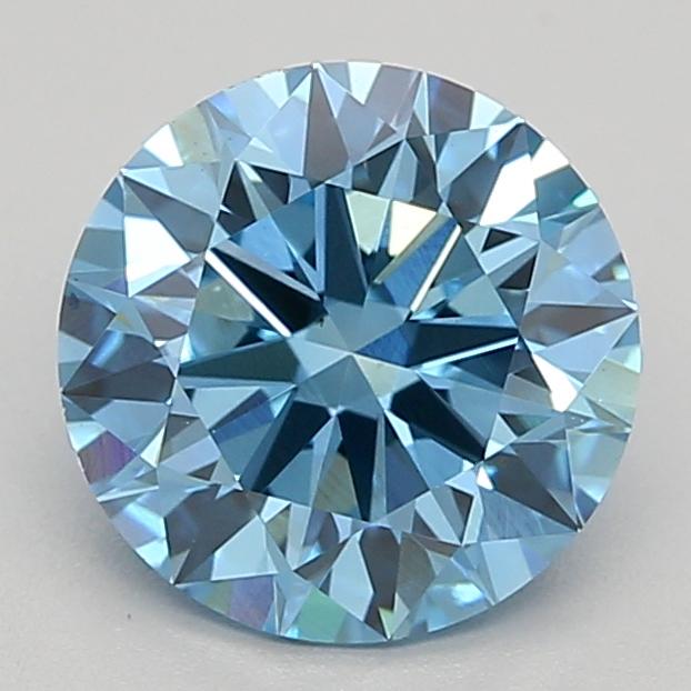 1.18 Ct. Fancy Vivid Blue Round Lab Grown Diamond