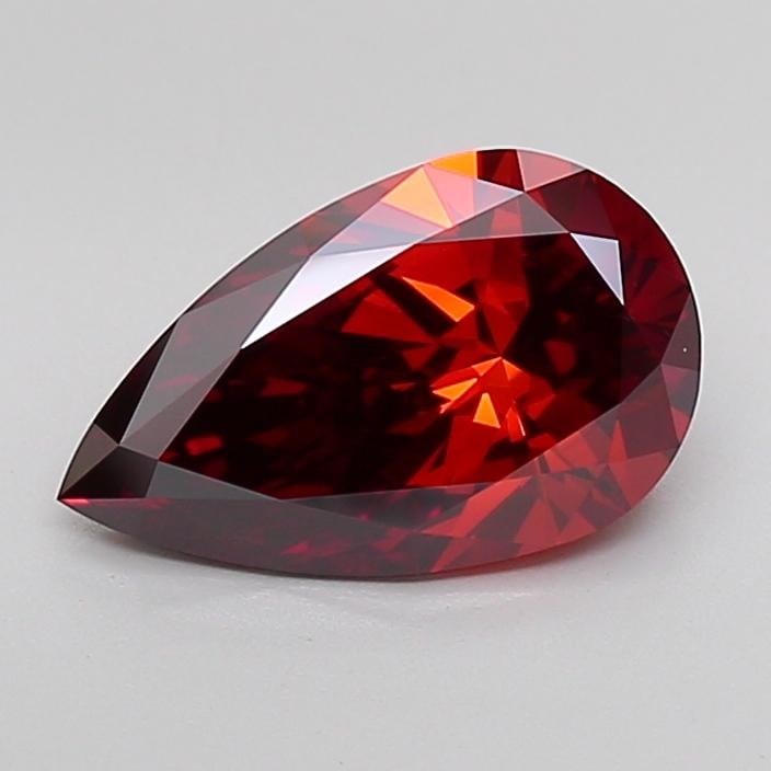 3.02 Ct. Fancy Deep Orange Pear Lab Grown Diamond