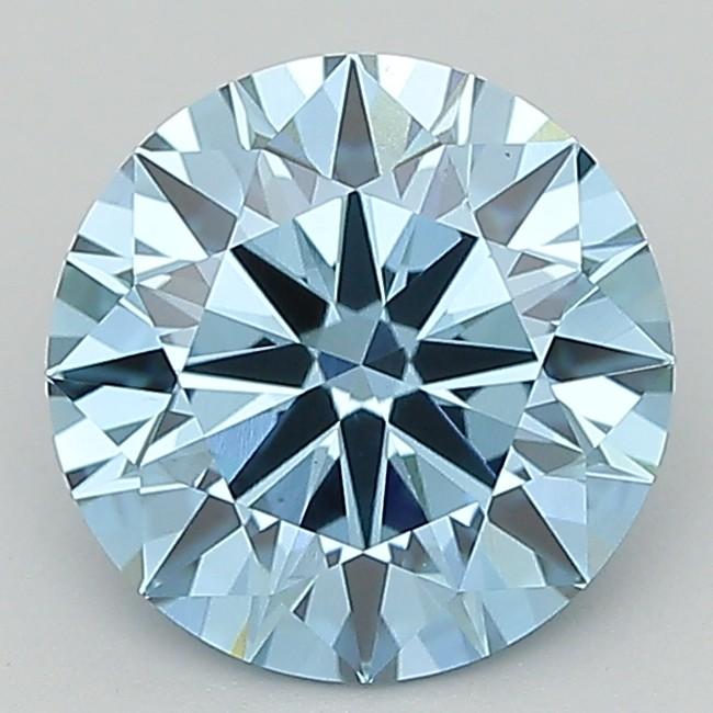 2.02 Ct. Fancy Vivid  Blue Round Lab Grown Diamond