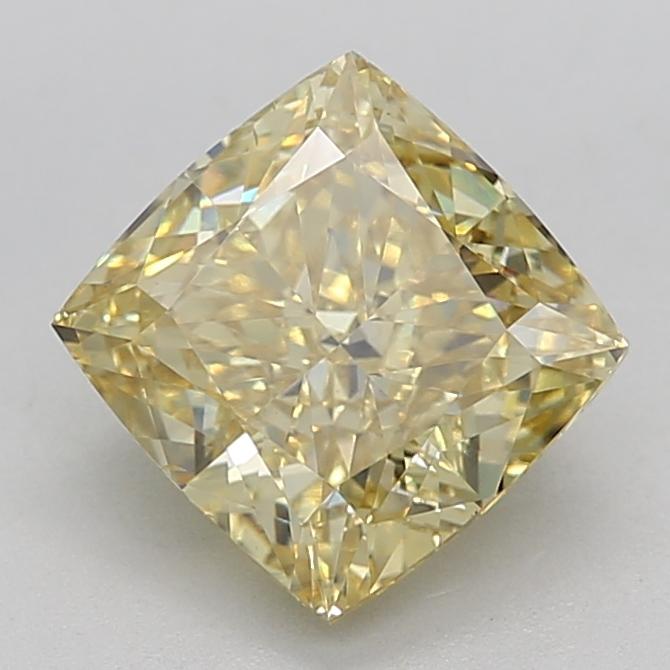 2.77 Ct. Fancy Intense  Yellow Cushion Lab Grown Diamond
