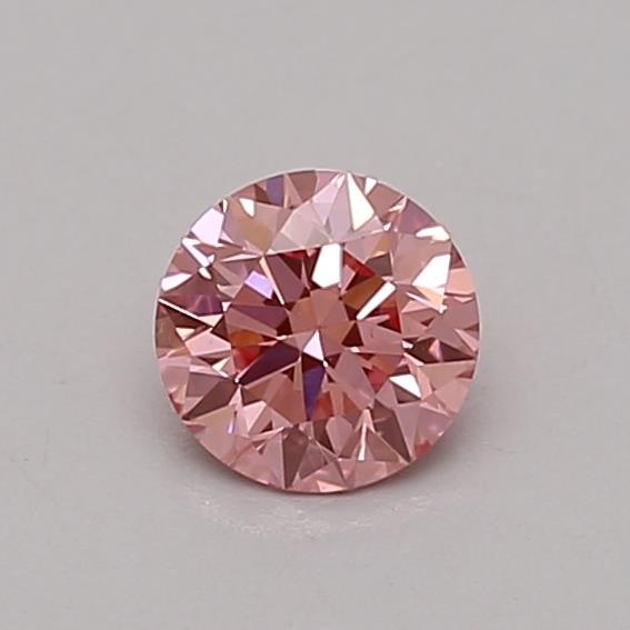 0.37 Ct. Fancy Vivid Pink Round Lab Grown Diamond