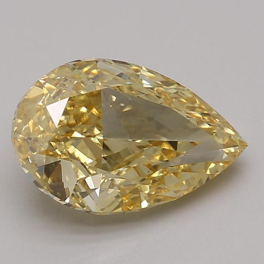 3.74 Ct. Fancy Intense Yellow Pear Lab Grown Diamond
