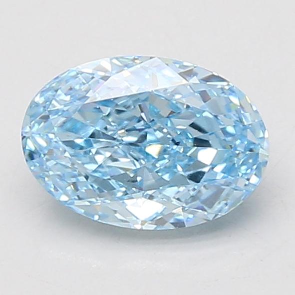 1.53 Ct. Fancy Vivid Blue Oval Lab Grown Diamond