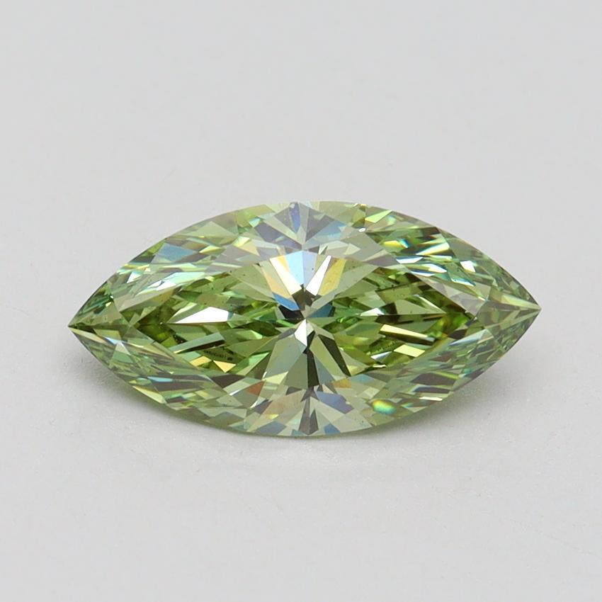 1.51 Ct. Fancy Vivid Green Marquise Lab Grown Diamond