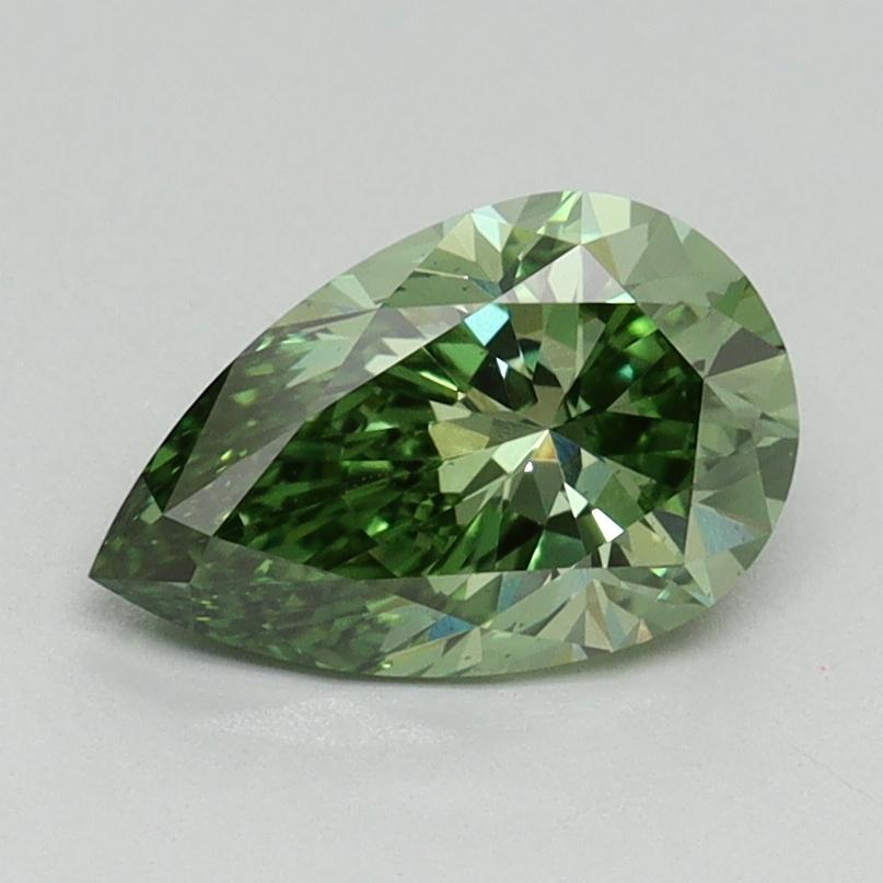 1.14 Ct. Fancy Vivid Green Pear Lab Grown Diamond
