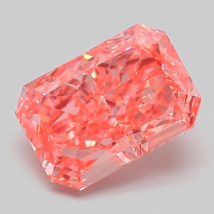 3.15 Ct. Fancy Vivid Pink Radiant Lab Grown Diamond