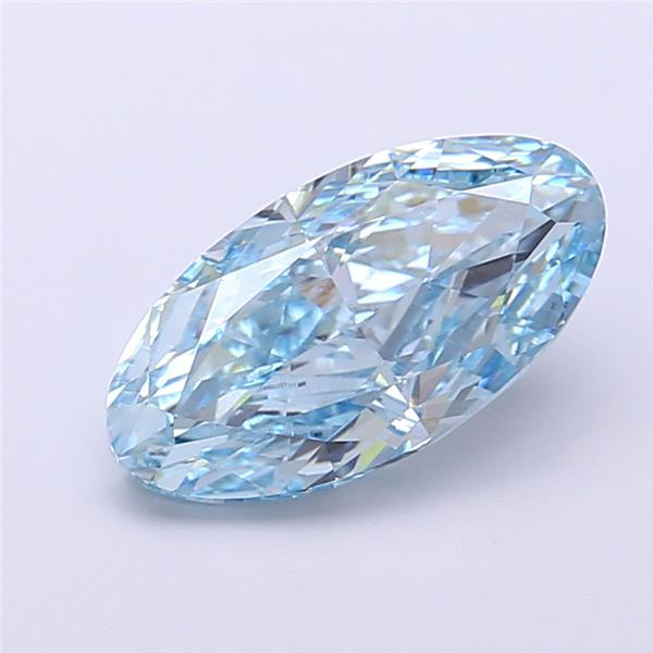 2.12 Ct. Fancy Vivid  Blue Oval Lab Grown Diamond