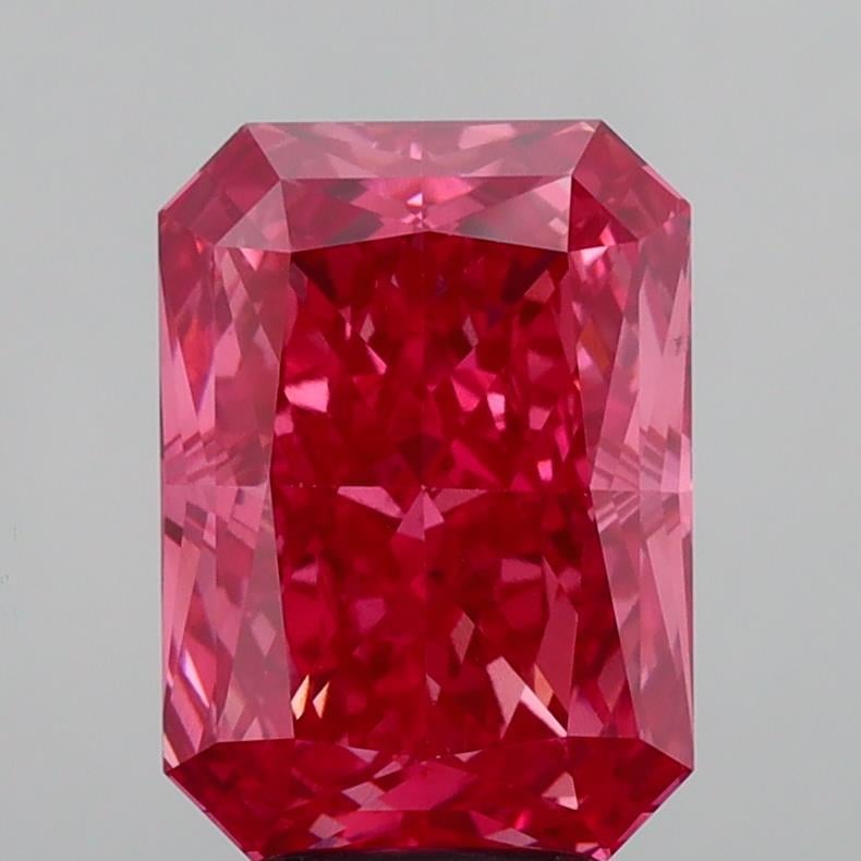 5.10 Ct. Fancy Vivid  Pink Radiant Lab Grown Diamond