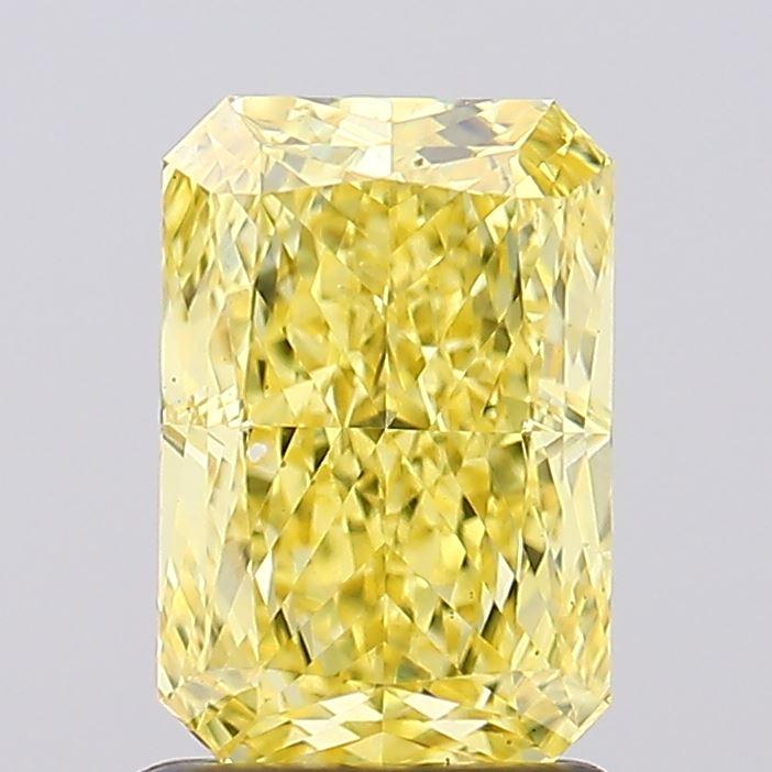 1.55 Ct. Fancy Vivid Yellow Radiant Lab Grown Diamond