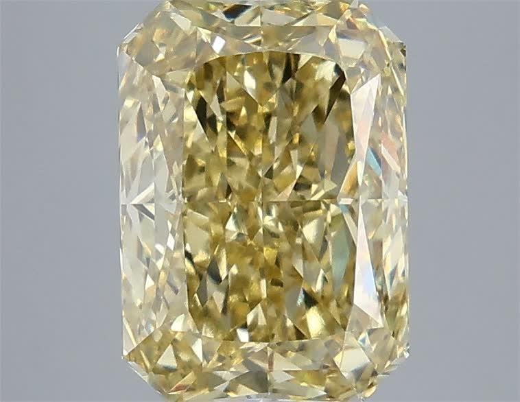 4.09 Ct. Fancy Intense  Yellow Radiant Lab Grown Diamond