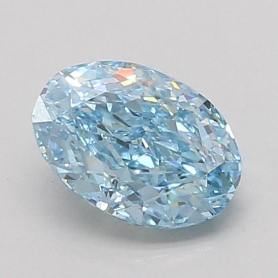 1.09 Ct. Fancy Vivid Blue Oval Lab Grown Diamond