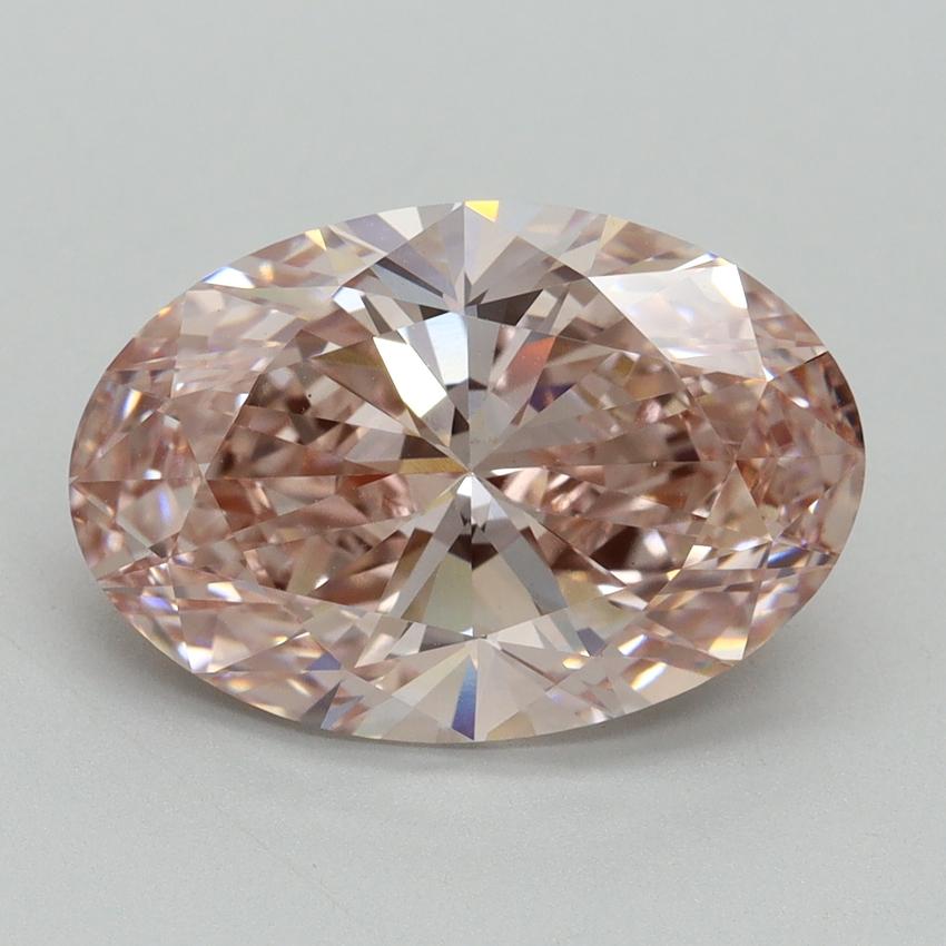 5.03 Ct. Fancy Intense Pink Oval Lab Grown Diamond