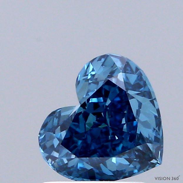 1.05 Ct. Fancy Vivid Blue Heart Lab Grown Diamond