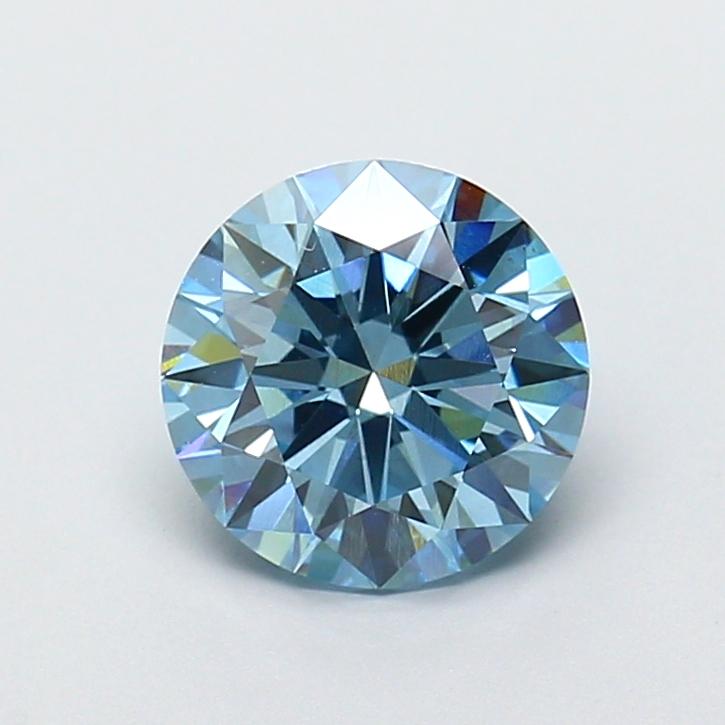 2.03 Ct. Fancy Vivid Blue Round Lab Grown Diamond