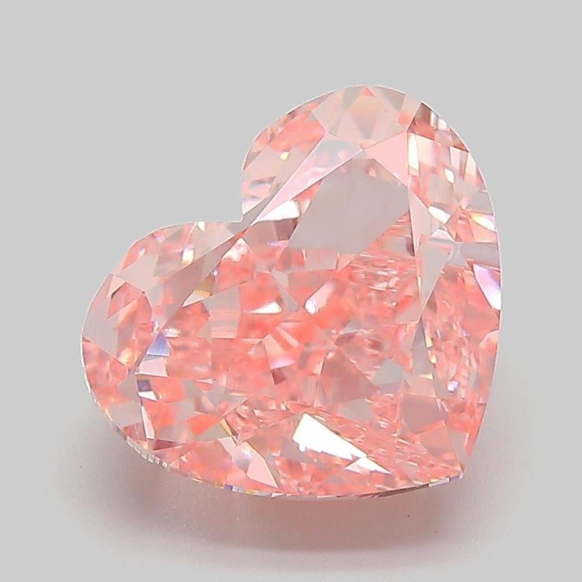 4.76 Ct. Fancy Vivid  Pink Heart Lab Grown Diamond