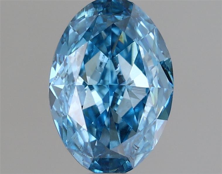 1.08 Ct. Fancy Vivid Blue Oval Lab Grown Diamond