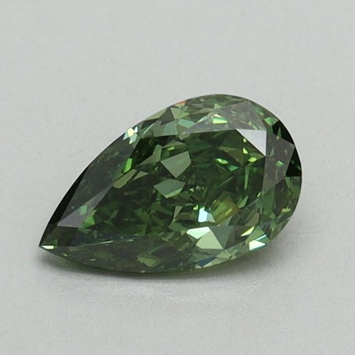 0.54 Ct. Fancy Vivid Pacific Green Pear Lab Grown Diamond