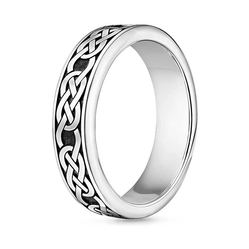 Black Rhodium Celtic Eternity Knot Wedding Ring Brilliant Earth