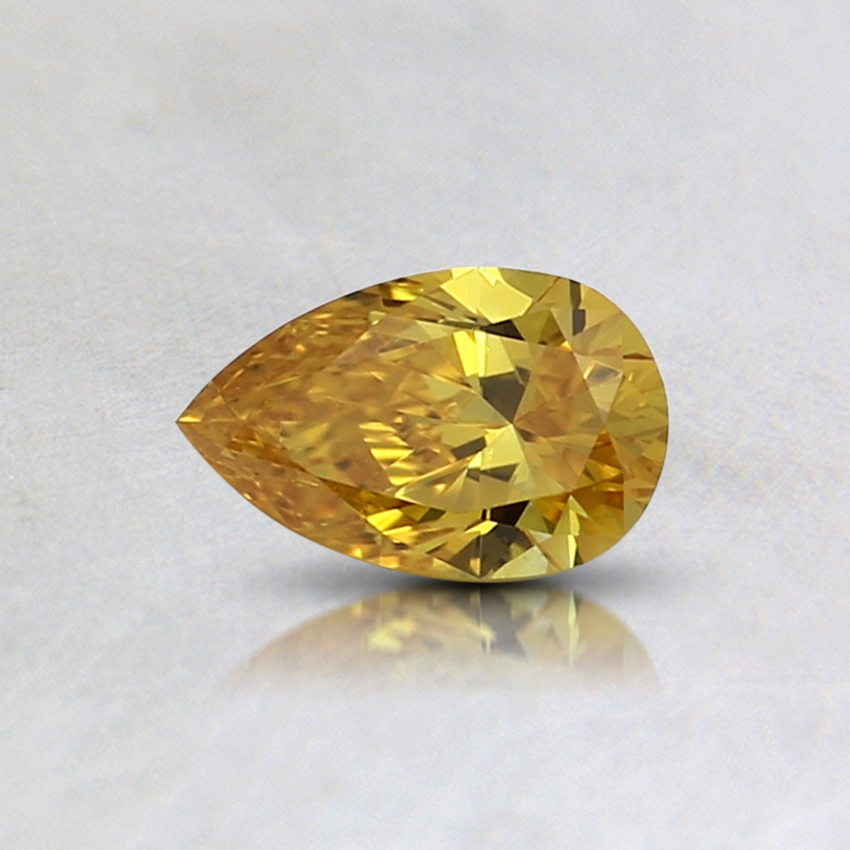 0.32 Ct. Fancy Vivid Orange-Yellow Pear Lab Grown Diamond