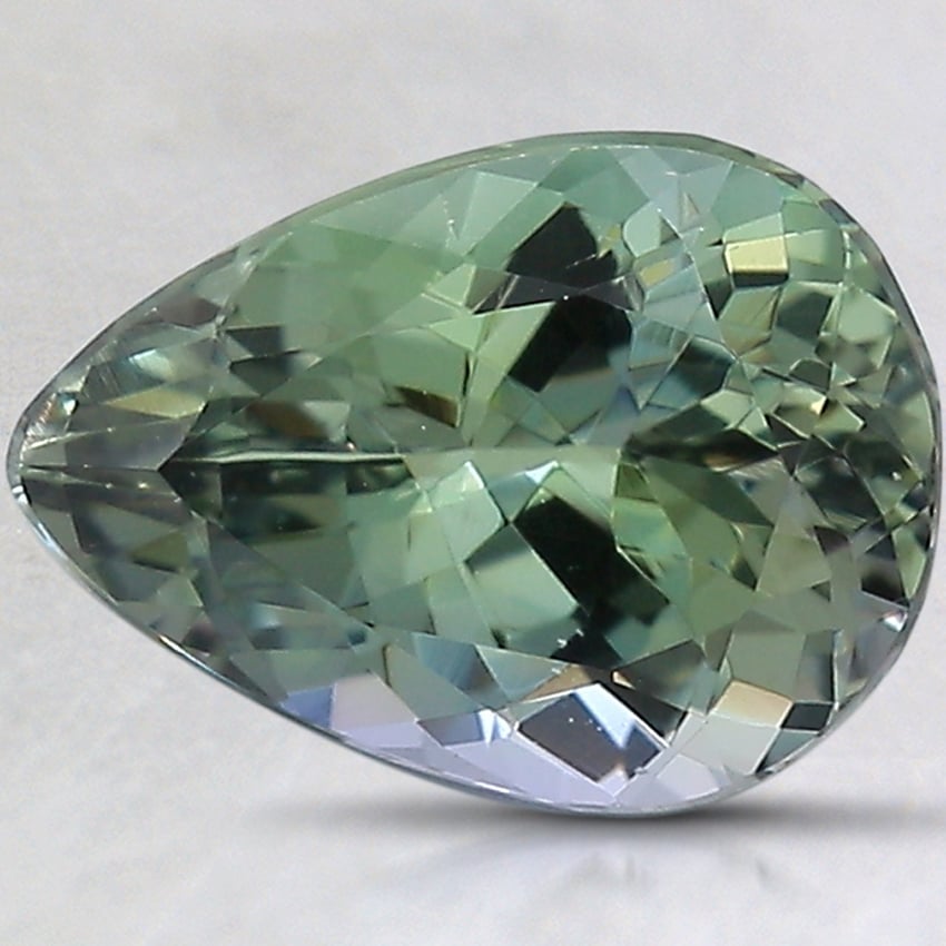 10.2x7.4mm Unheated Parti-Color Pear Tanzanite