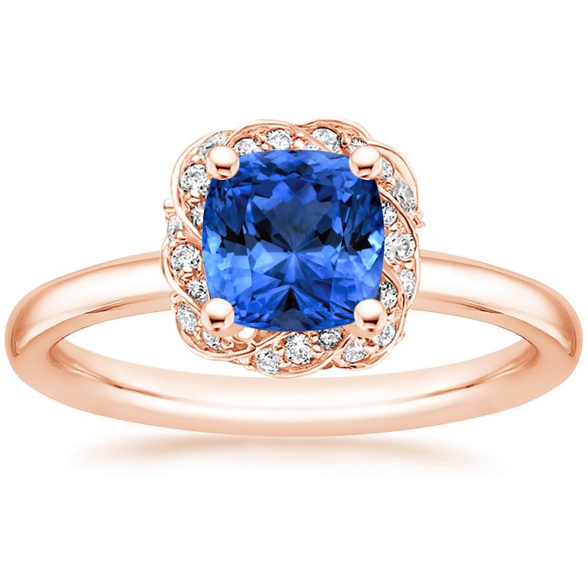 Sapphire Corinna Diamond Ring in 14K Rose Gold