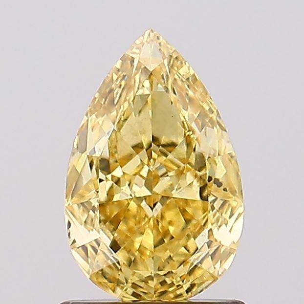 1.04 Ct. Fancy Vivid Yellow Pear Lab Grown Diamond