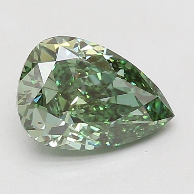 1.59 Ct. Fancy Vivid Green Pear Lab Grown Diamond